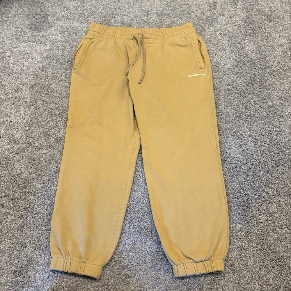Adidas X Pharrell Human Race Heavyweight Sweatpant Men's XL Mustard 100% Cotton